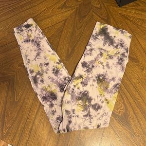 Lululemon Wunder Under Pant Floral Purple Green